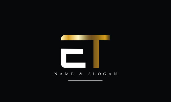 TE, ET, T, E abstract letter logo monogram