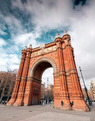 Fototapeta na wymiar The Triumphal Arch of Barcelona, Catalonia, Spain