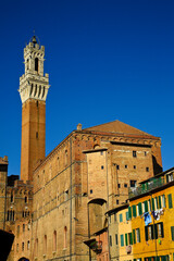 Fototapeta premium Siena, Piazza del Campo,palazzi