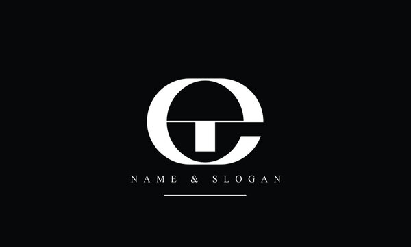 TE, ET, T, E abstract letter logo monogram