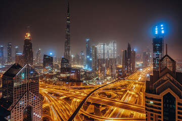 Fototapeta na wymiar Dubai City Lights