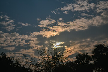 Awesome morning sky when sun arived in the eastern side in the northeastern side of India.