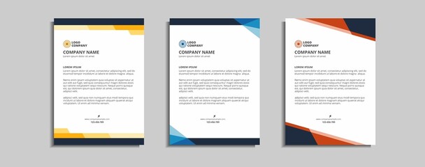 modern corporate letterhead template design