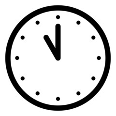 11時ちょうどを示すシンプルな時計の文字盤