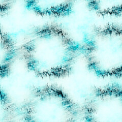 Aegean Teal blue grunge dyed bleed wash mottled linen print pattern. Modern distressed textile effect background in nautical maritime style. Masculine tie dye worn home decor fashion streaked design