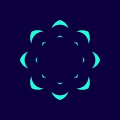 Beautiful simple flower ornament. Single pattern, decorative, motif, logo, icon, etc