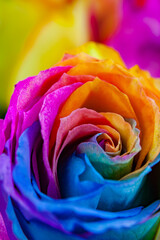 Fototapeta na wymiar Rainbow Rose 6