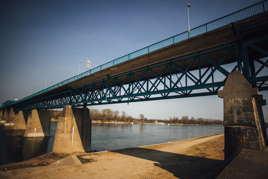 Border crossing bridge between Brcko, Bosnia and Herzegovina and Gunja, Croatia