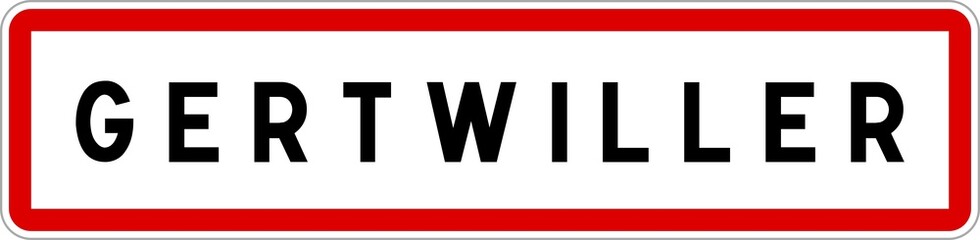 Panneau entrée ville agglomération Gertwiller / Town entrance sign Gertwiller