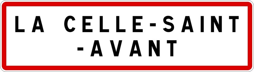 Panneau entrée ville agglomération La Celle-Saint-Avant / Town entrance sign La Celle-Saint-Avant