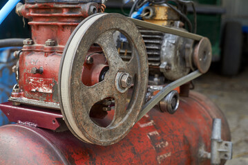 Photo of homemade air compressor