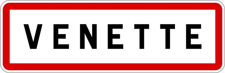 Panneau entrée ville agglomération Venette / Town entrance sign Venette