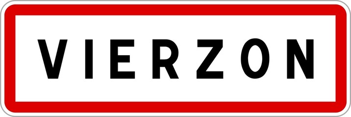 Panneau entrée ville agglomération Vierzon / Town entrance sign Vierzon