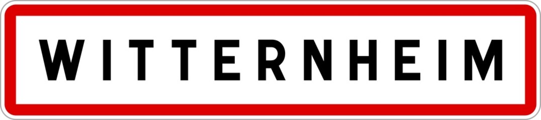 Panneau entrée ville agglomération Witternheim / Town entrance sign Witternheim