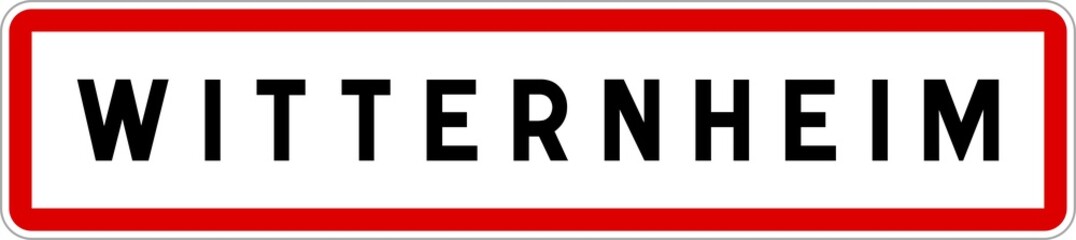 Obraz premium Panneau entrée ville agglomération Witternheim / Town entrance sign Witternheim