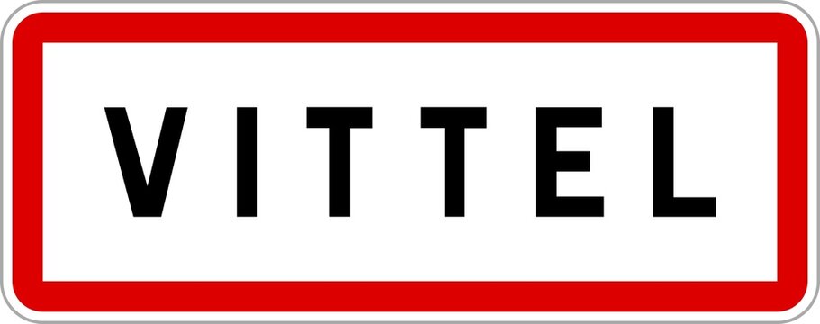 Panneau entr&eacute;e ville agglom&eacute;ration Vittel / Town entrance sign Vittel