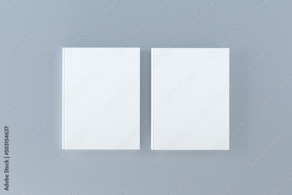 Poster 3d rendering of book cover mock-up with free space for text