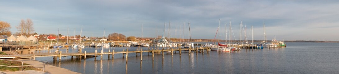 Fototapeta premium Harbour Baltic resort (Ostseebad) Rerik in the state of Mecklenburg Western Pomerania (Mecklenburg Vorpommern) Germany