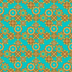 Abstract seamless groovy flower background.