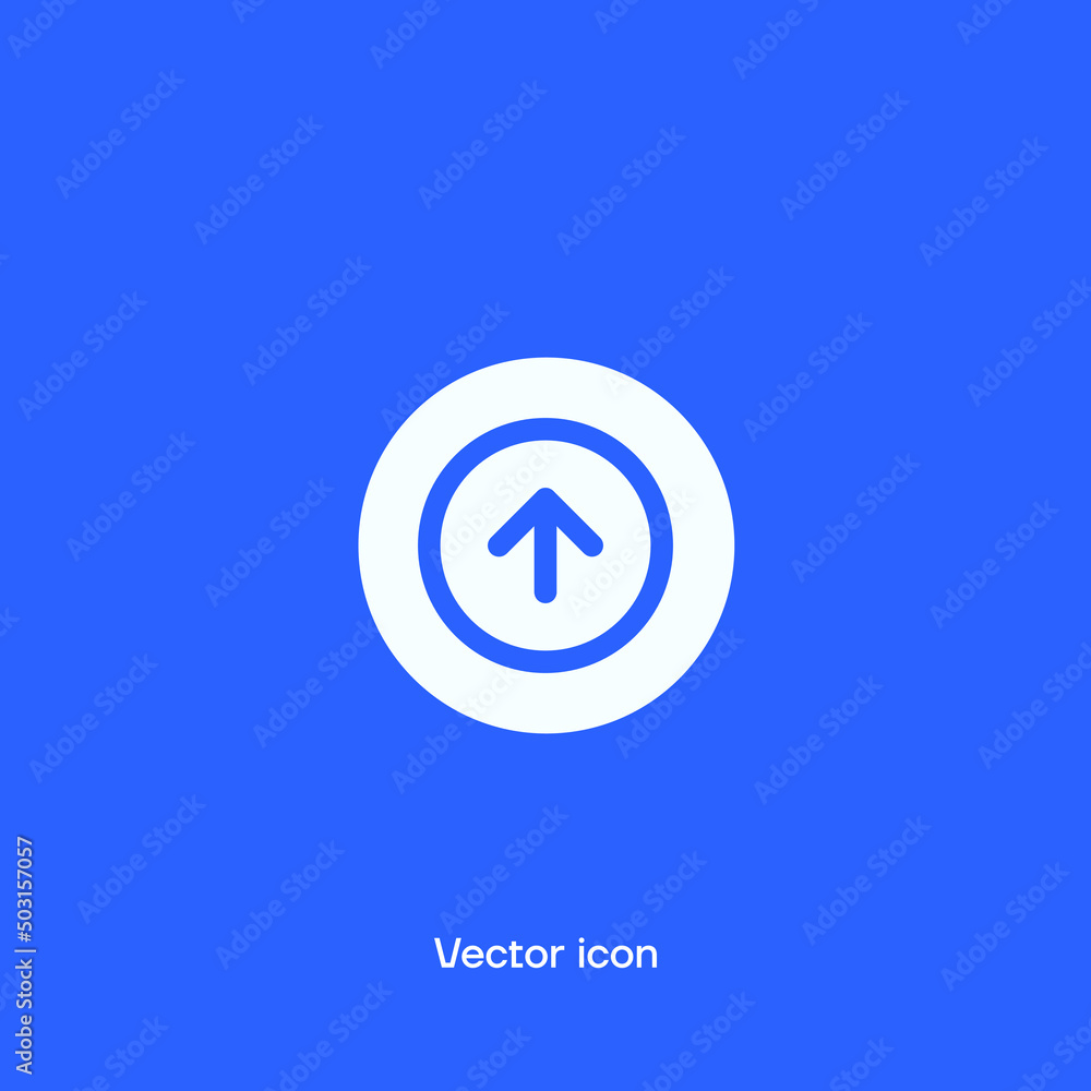Poster Up arrow vector icon for Ui and Graphic design