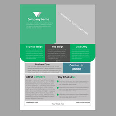 company Corporate flyer template design