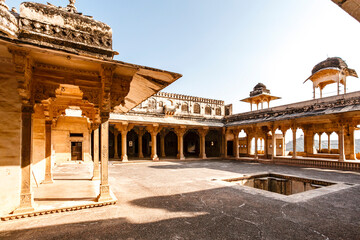 Fototapeta premium Courtyard of the maharaja palace in Bundi, Rajasthan, India, Asia