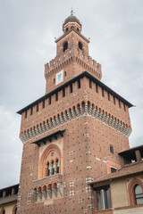 Fototapeta na wymiar The Castello Sforzesco (Italian for 