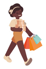 woman with shopping bags
