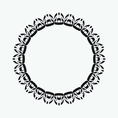 Vector vintage frame on a white background