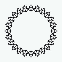 Vector vintage frame on a white background