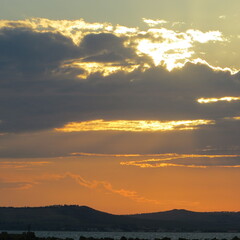 sunset over the sea