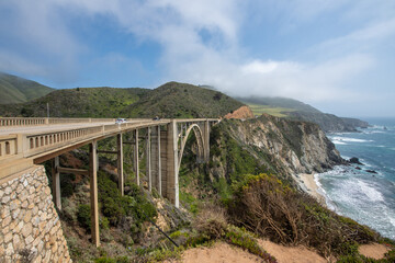 Bogenbrücke Bixby Creek Bridge in Big Sur Kalifornien
