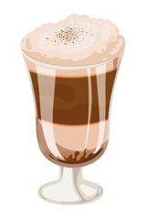 cold coffee with foam