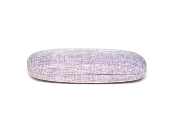 Glasses case. - Case for glasses with embossed fabric with a gray shade. on white background