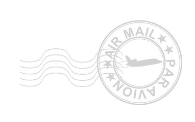 Air mail stamp. vector illustration