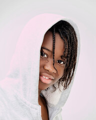 Young African American girl, 13 years old, photo