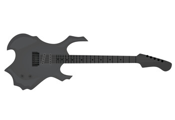 Obraz na płótnie Canvas Grey electric guitar. vector illustration