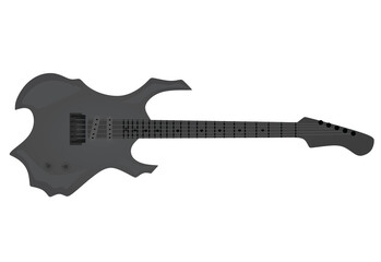 Grey  electric guitar. vector illustration