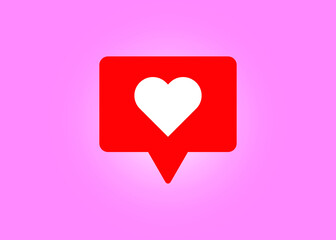 Notification Like icon. Social network app icon. Vector illustration