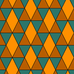 Ethnic, tribal seamless surface pattern. Native americans style background. Repeated triangles ornament. Pyramid motif. Boho chic digital paper, textile print. Modern geometric abstract wallpaper.