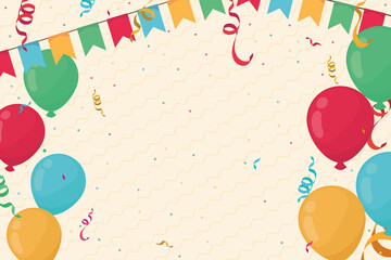 balloons party bunting - obrazy, fototapety, plakaty