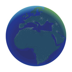 city lights on planet