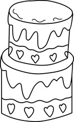 Hand-Drawn Cake Illustration