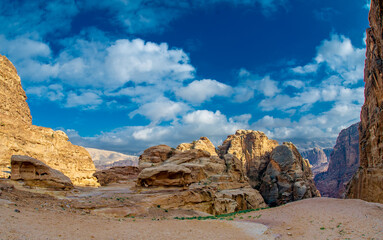 Very beautiful landscape of Petra Jordan