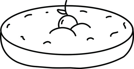 Hand-Drawn Cake Illustration