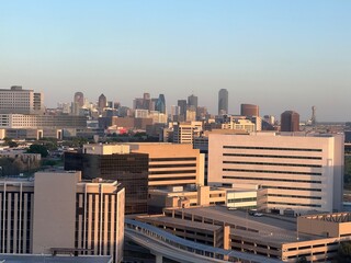 Dallas downtown view from medical district