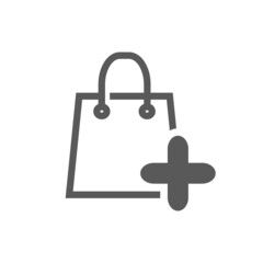 vector illustration of icon add to online shopping cart list.