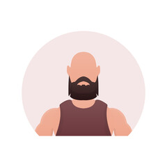 Man icon. Isolated. Cartoon style.