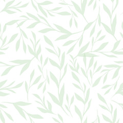 abstract Leaves Pattern. Endless Background. Seamless watercolor illustration