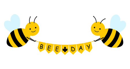 Set Bees day vector illustration